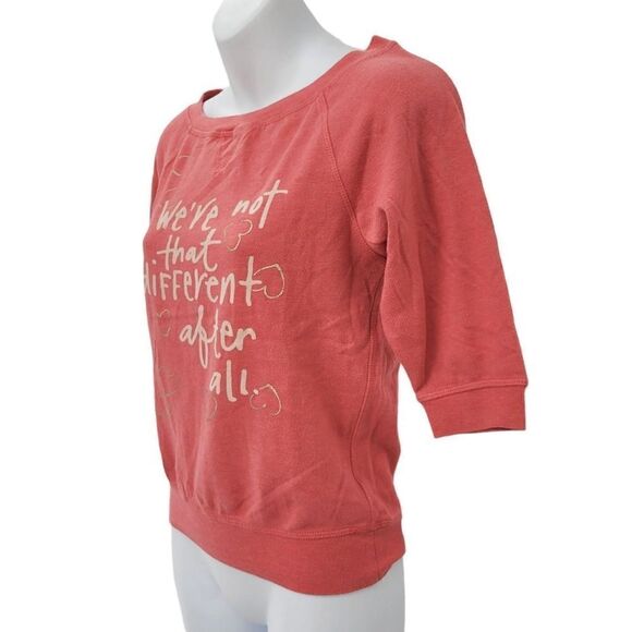 2/$20 Y2K Pink With Funny Graphic Top Sweatshirt Blouse Size: Small - Picture 2 of 5